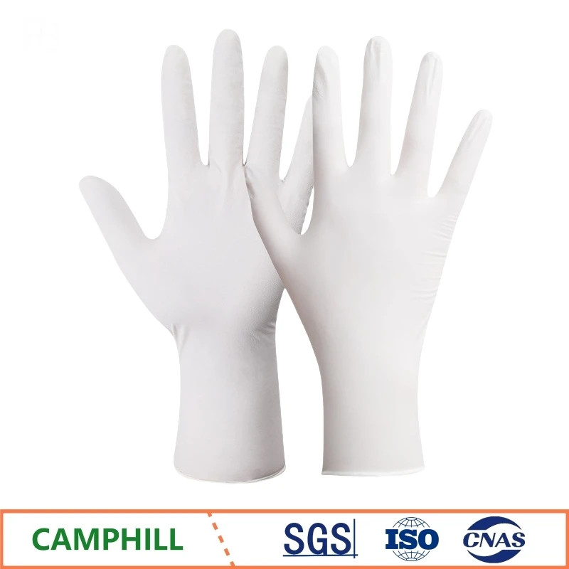 High Quality 12 Inch Extended Nitrile Purification Gloves Fingertip Pitted Surface Disposable Gloves For Electronic Workshop