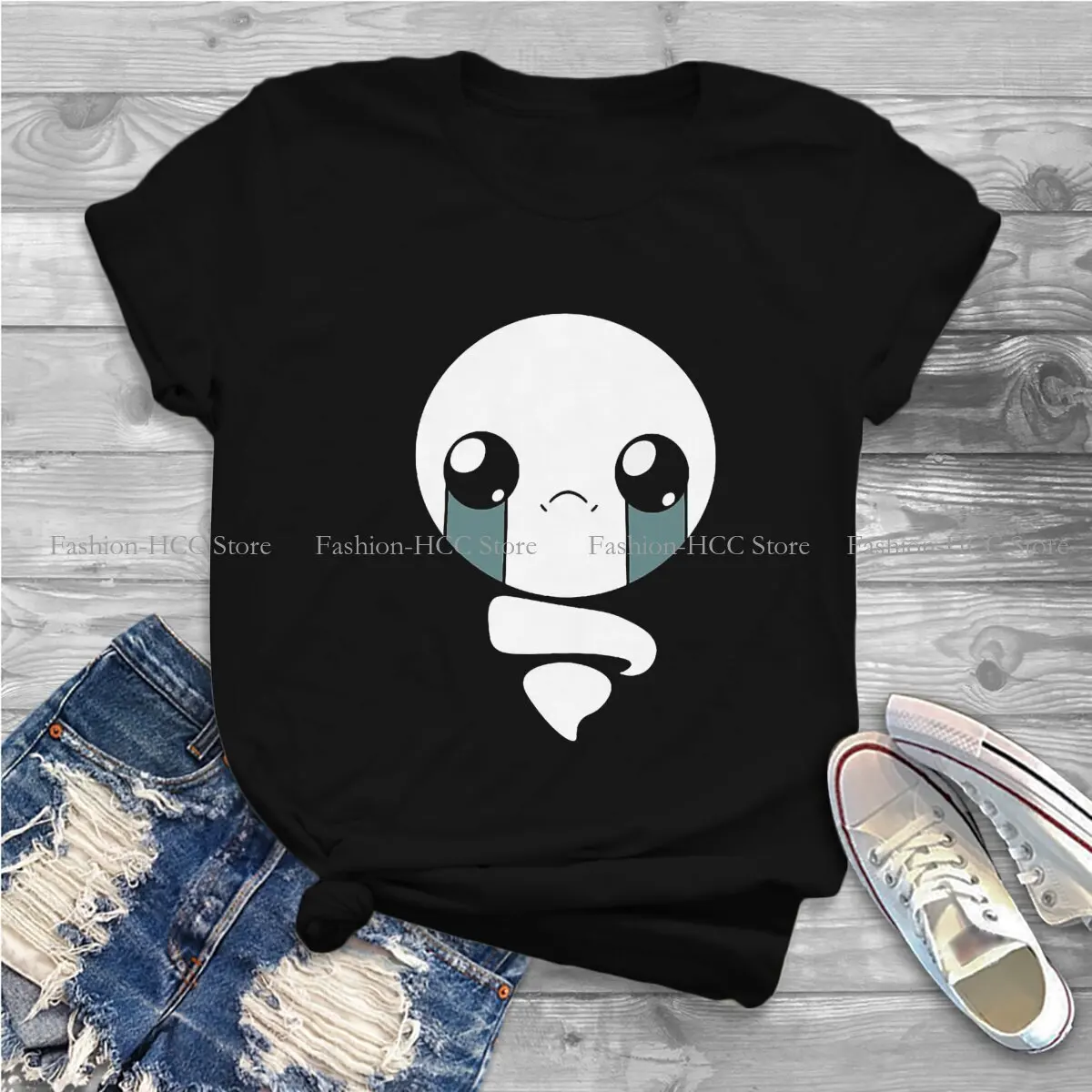 Lost Round Collar TShirt The Binding of Isaac Rebirth Wrath of the Lamb Game Classic Polyester T Shirt Woman's Tops Fashion