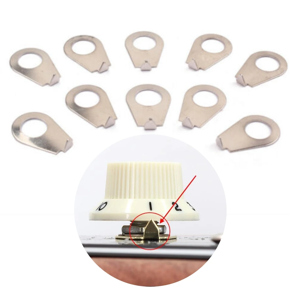 10Pcs Guitar Knobs Pointer Plate Indicator Washers For Gibson LP Electric Guitars Knobs Pointer Plate Knob Position Indicator