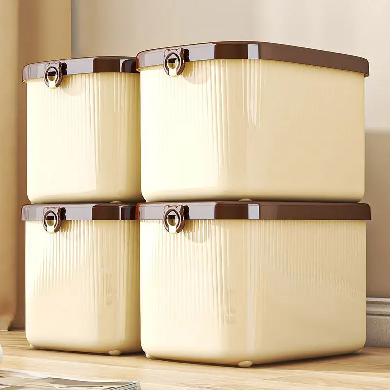 AOLIVIYA Bedroom Storage Box Storage Locker Cabinet Desk Organizer With Lid Large For Snacks Toys Dormitory Home Tray Unit Bin