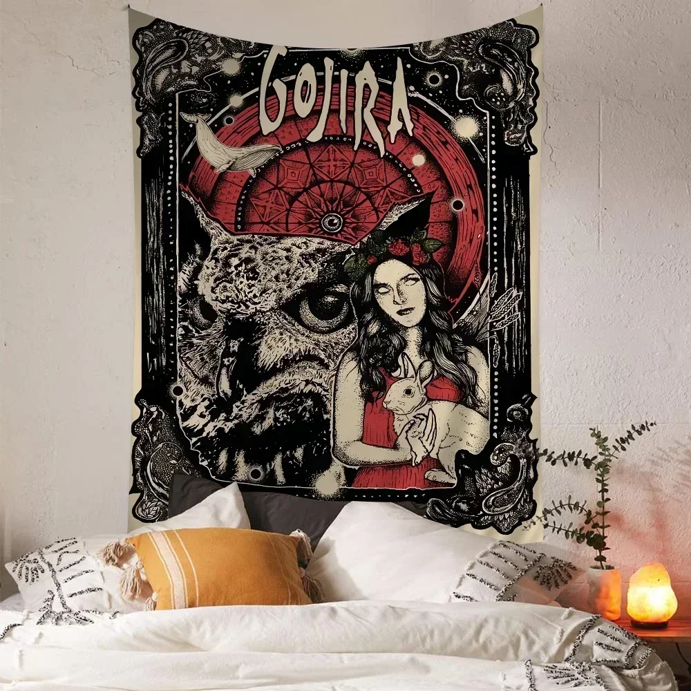 1pc Halloween Gothic Band Art Throwing Blanket Multifunctional Home Decor Flannel Walls and Bed