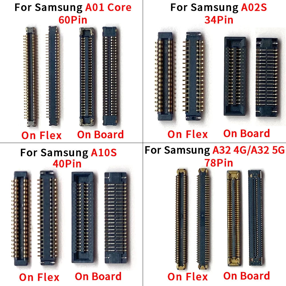 

Хороший ЖК-дисплей дигитайзер FPC разъем на материнской плате для SamsungA02S A01 A03 Core A03S A10S A32 4G 5G разъем на гибком кабеле
