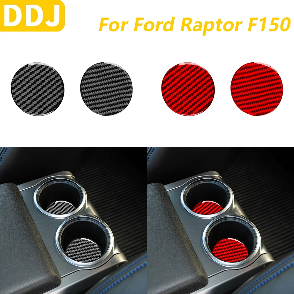 

Для Ford Raptor F150 2009-2014 настоящее углеродное волокно, задний держатель для стакана с водой, декоративная крышка, автомобильные аксессуары, декоративная наклейка
