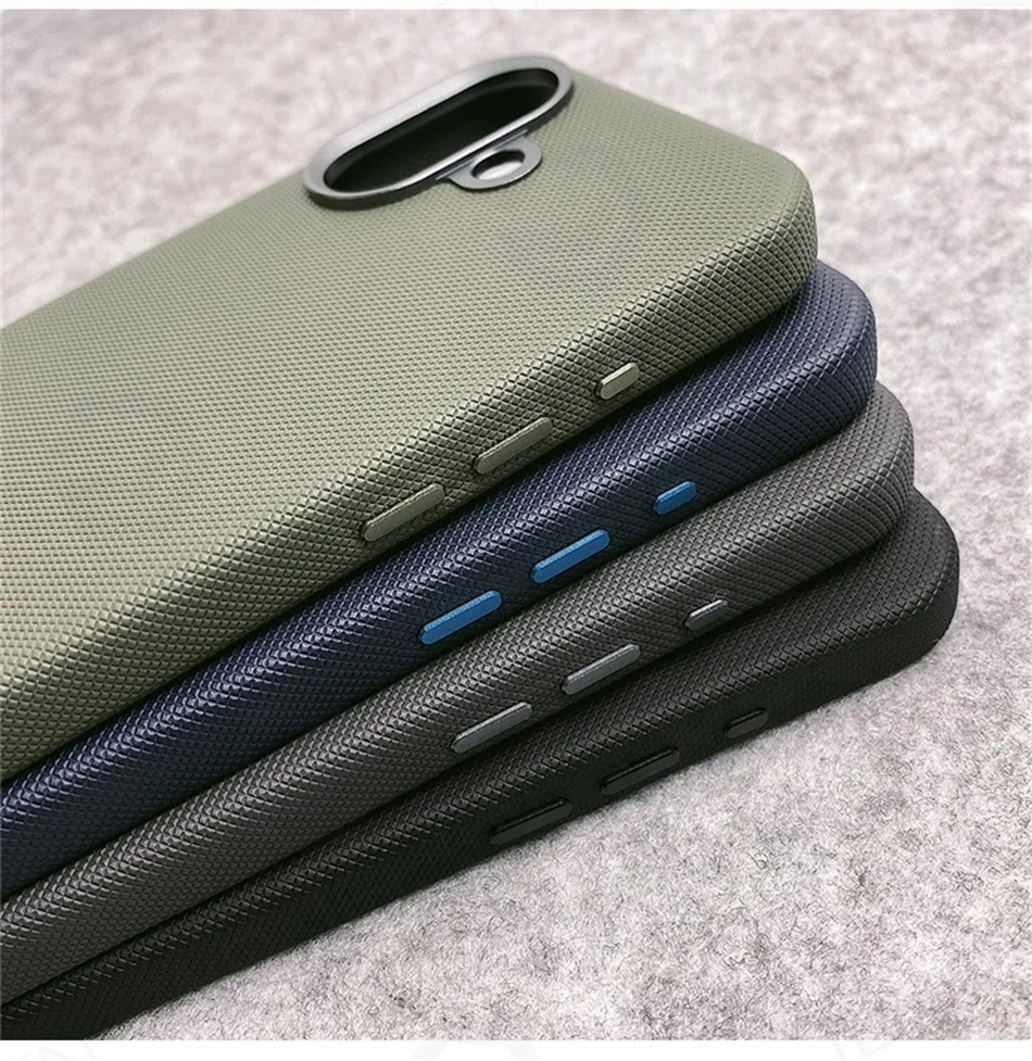 Luxury Diamonds Texture Leather Magnetic Case For iPhone 16 Plus 15 14 13 17 Pro Max Shockproof Retro Cover For Magsafe Charge