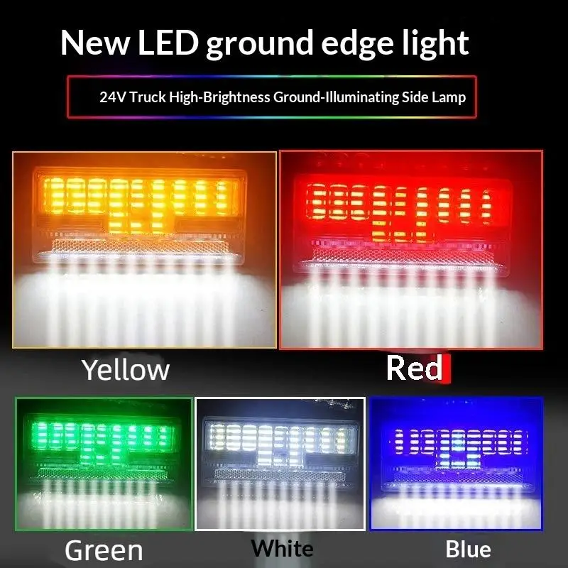 24V LED Truck Side Marker Lights High Lumen Waterproof Shock Resistant for Commercial Freight Lorry Outdoor Road Use