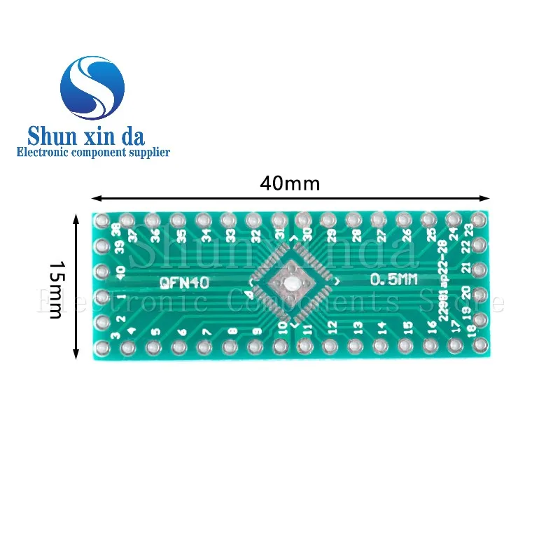 10PCS QFN32 QFN40 to DIP Transfer Board DIP Pin Board Pitch IC Adapter plate Conversion board 0.5MM QFN-40 QFN-32 QFN