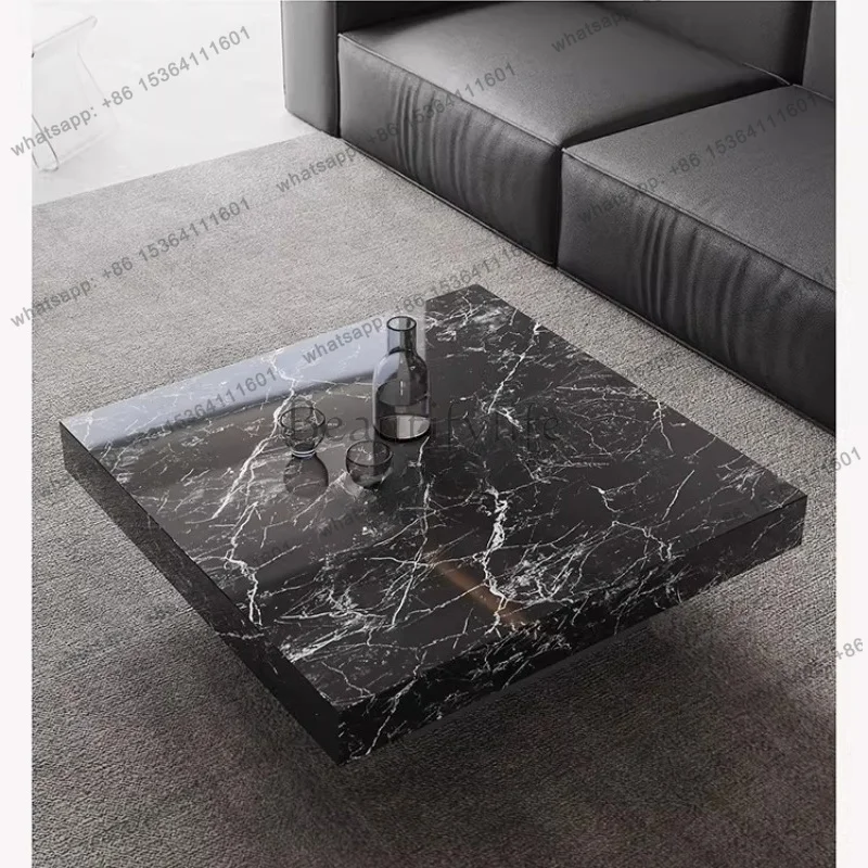 zj.Accessories Full Size Multi Style Coffee Table Square Rectangular Craft Coffee Table Modern Luxury Living Room Home Furniture