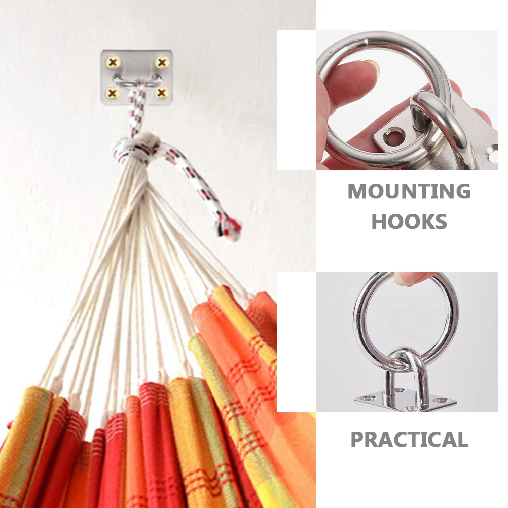 

2 Pcs Fixed Plate Holder Hooks for Hanging Heavy Duty Ceiling Anchor Mount Safety Buckle Steel