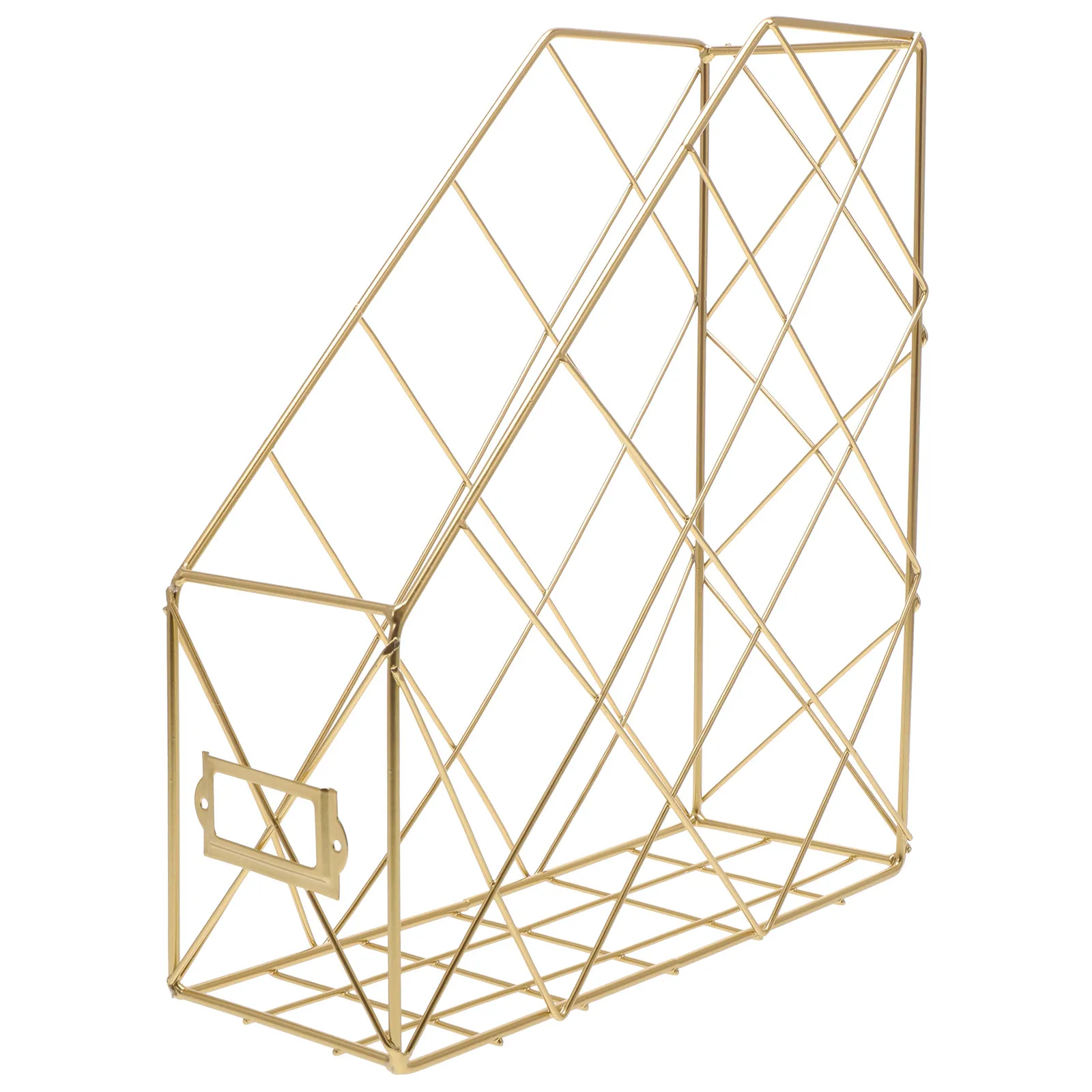 Nordic Style Desktop Organizer Wrought Iron Hollowed Out Document Storage Rack Book Letter Holder Office Desktop File Organizer