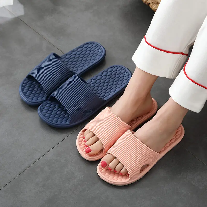 Fashion Concise Couple Non-slip Flat Slides Summer Lithe Sandals For Women Men Slippers Ladies\' Home Shoes Indoor Flip Flops