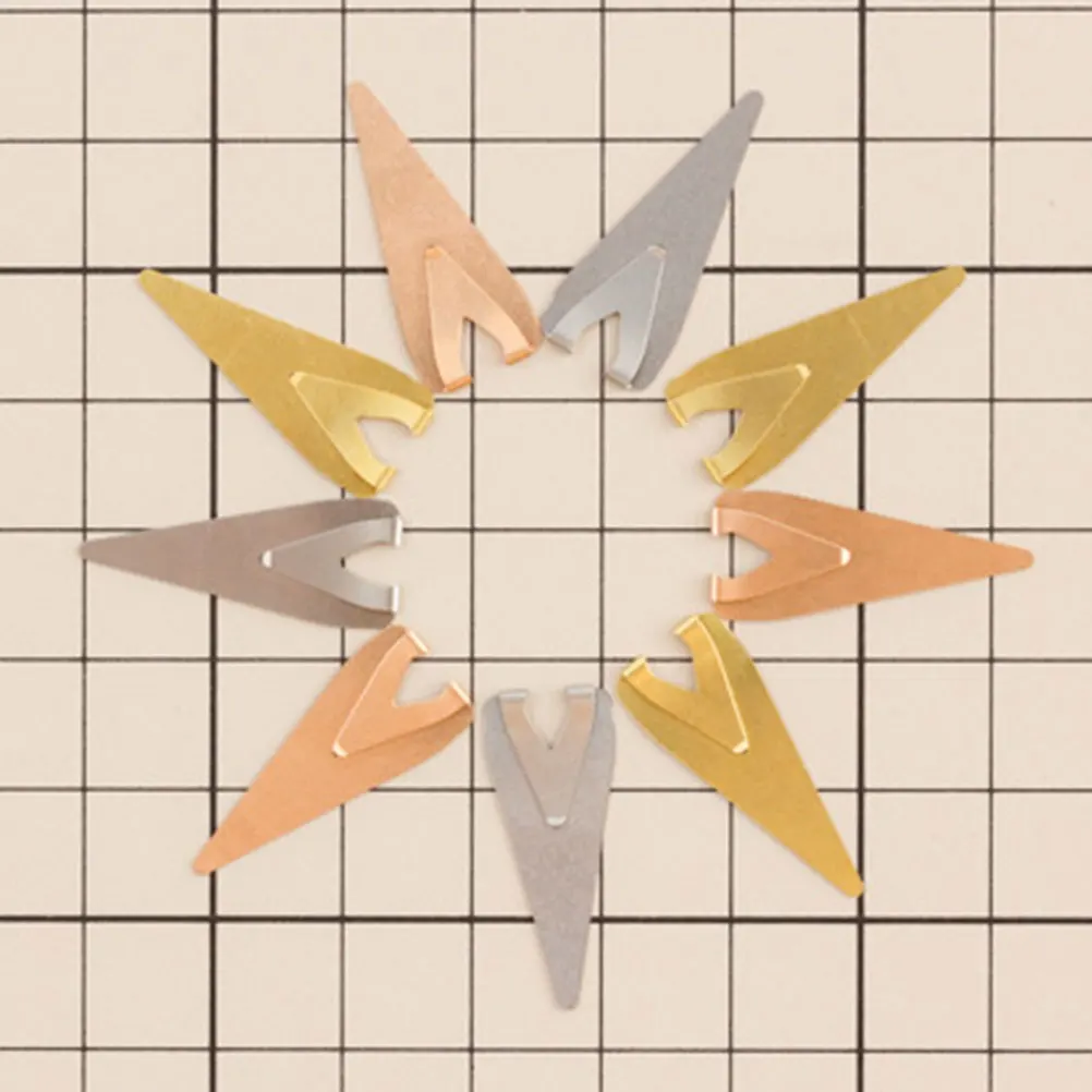 

12pcs Bookmarks Clips Metal Bookmark Multifunction Label Clamp For Students School Office Supplies Retro Vintage Reading