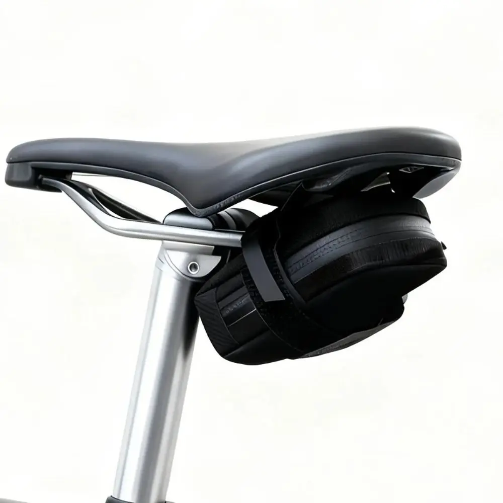 Polyester Bike Saddle Bag Quick Mount Design Tear Resistant Fabric Cycling Tool Bag Multi-Functional Under Seat Bag