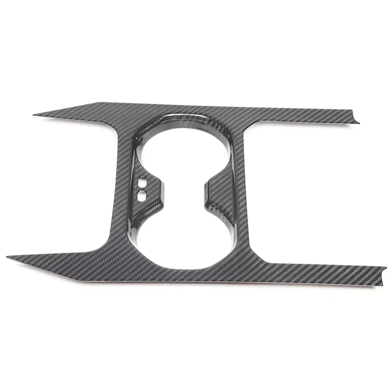 

For BMW 5 Series G60 2024 Real Carbon Fiber Car Center Console Water Cup Holder Frame Cover Trim Accessories