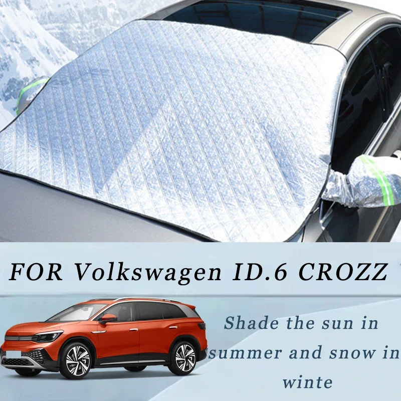 

Thickened Car Now Sunshade Windshield Cover With 5/9 Magnets UV Protection Anti Snow Sunlight For Volkswagen ID.6 CROZZ