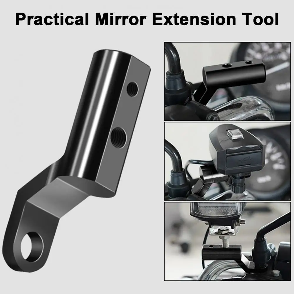 Aluminum Alloy Extension Rod Motorcycle Handlebar Mirror Mount Extension Rod for Corrosion Resistant Rearview Mirror for Easy