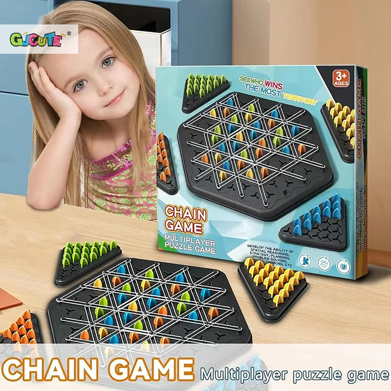 Chain Triggle Chess Game Triggle Rubber Band Game Zabawka dla dziecka Interaktywny zestaw gier planszowych na prezent na imprezę rodzinną