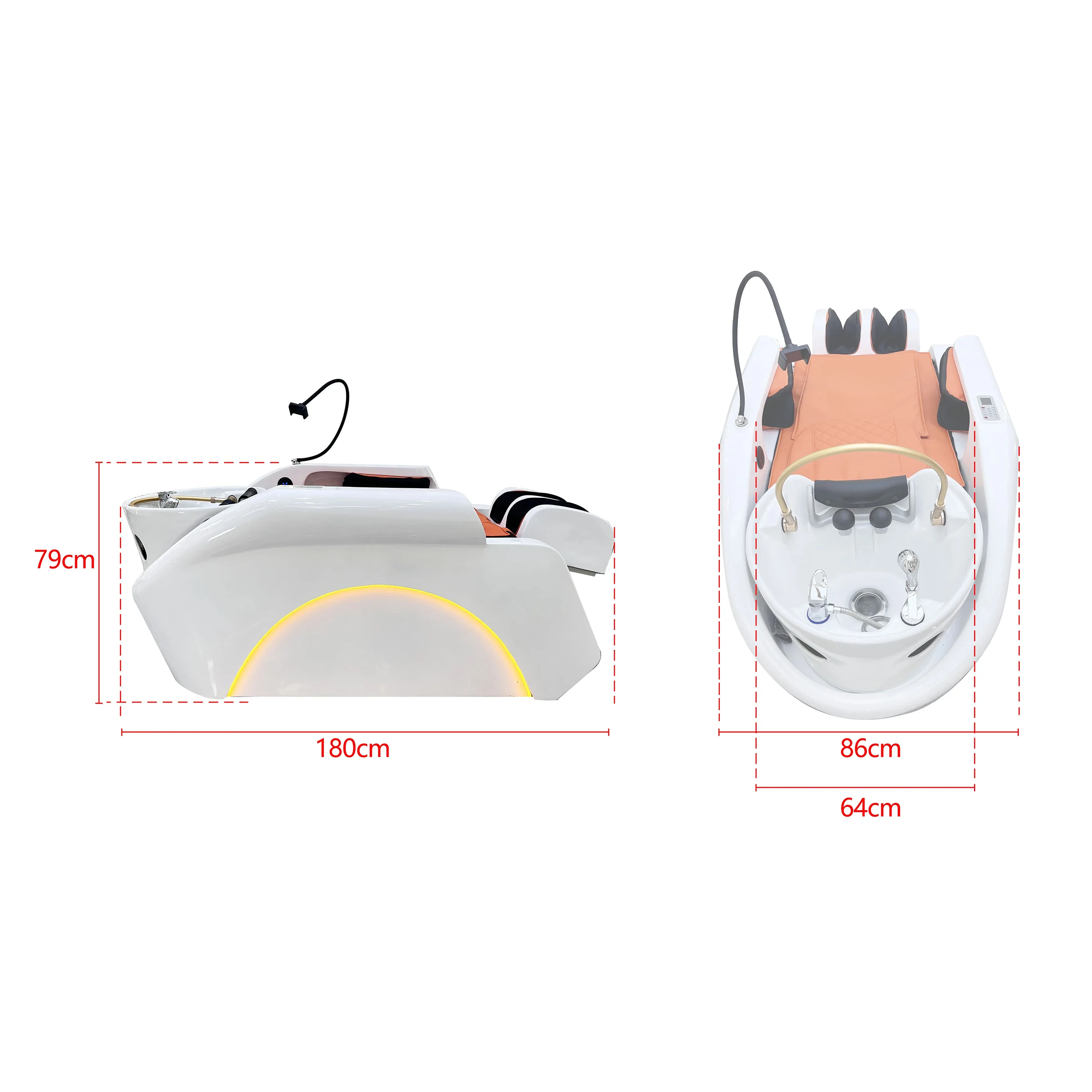 Salon Hair Washing Bed Shampoo Bed Hair Washing Massage Chair Shampoo Bed