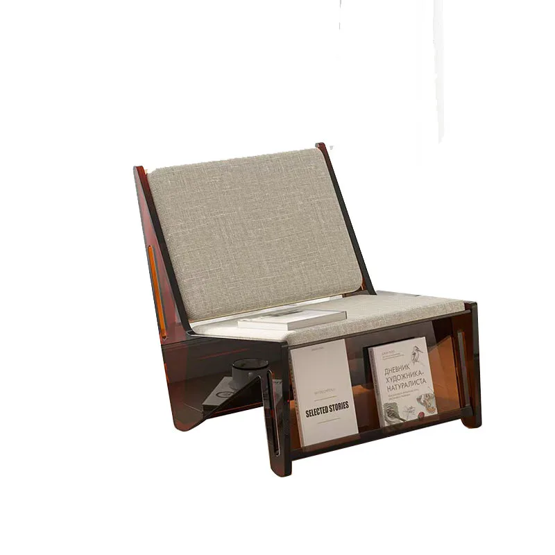 

Acrylic small single sofa chair lazy can lie down high-end design art balcony leisure