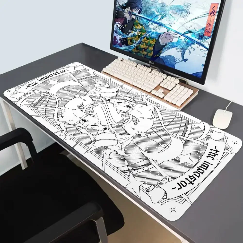 Fox mouse pad gaming mousepads mesa de escritório decoração teclado grande dos desenhos animados tapete protetor de mesa almofada longa notebook gamer esteira