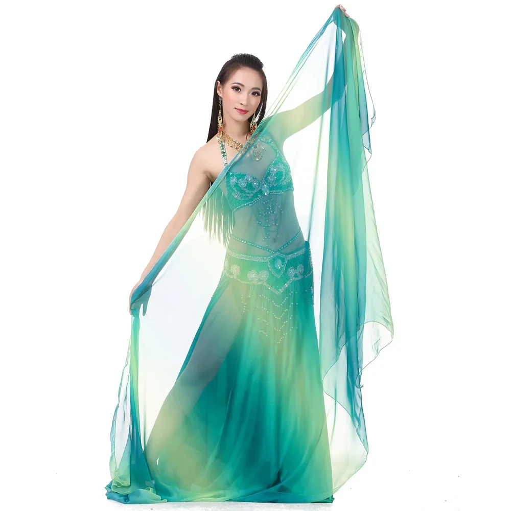

250x120cm Belly Dance Performance Costume Purple Oriental Dance Scarf