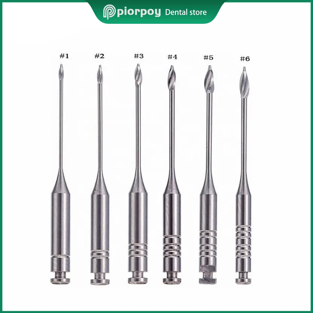 

PIORPOY 6 Pcs Stainless Steel Dental Gates Glidden Drill 32 Mm Endo Reamers Burs Rotary Files Dentistry Lab Tools Material