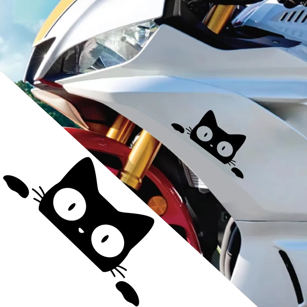 Car Sticker Motorcycle Surprise Cat Peeking Sticker Funny Vinyl Decals Waterproof Window Cute Decor Auto Accessories 12x5CM