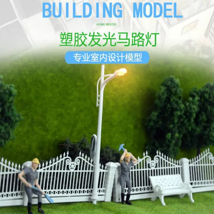 100pcs/lot Building model material DIY sand table model street lamp advertising lamp light LED light street lamp 3V