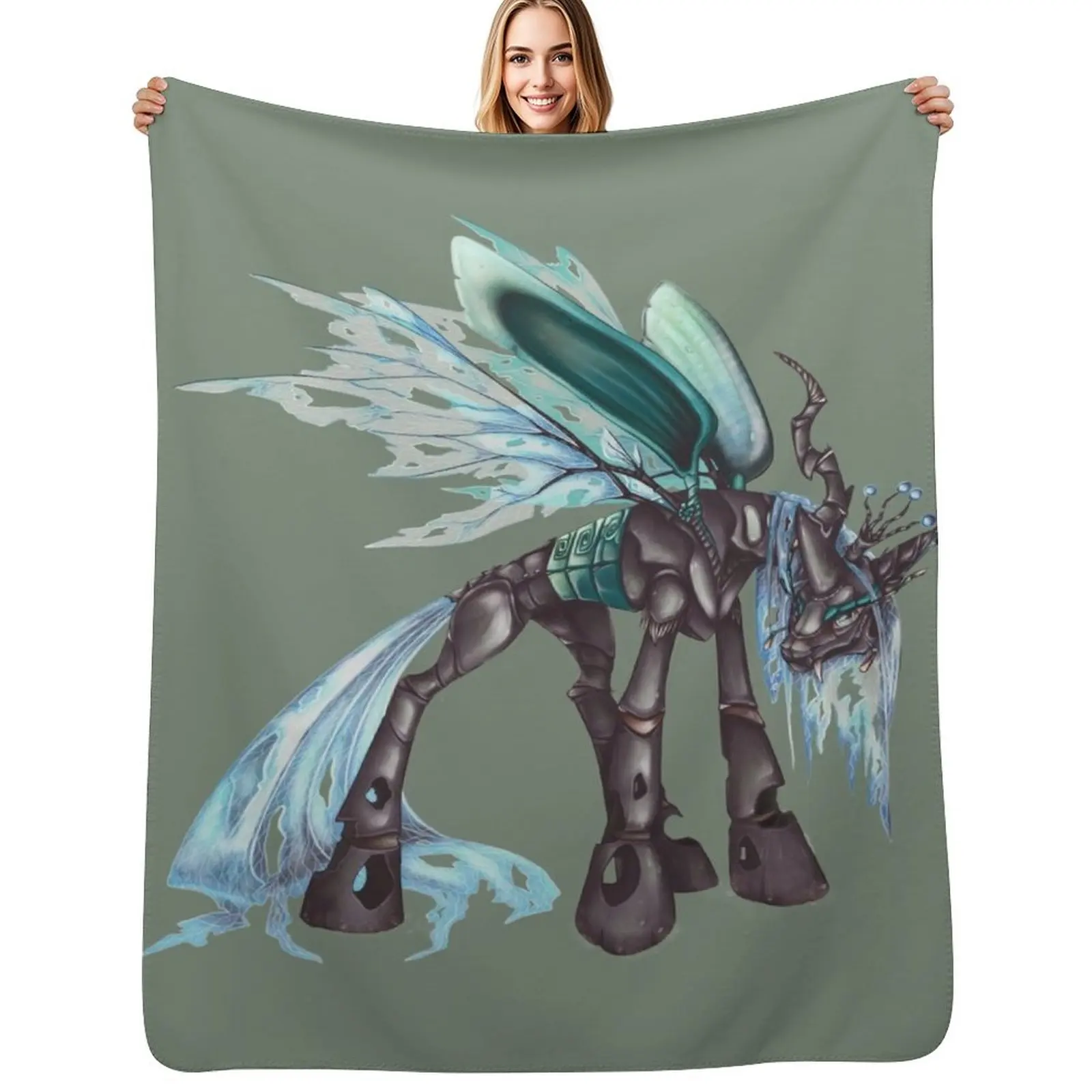 

Queen Chrysalis Throw Blanket Warm Flannel Blanket for Couch Chair Bedroom