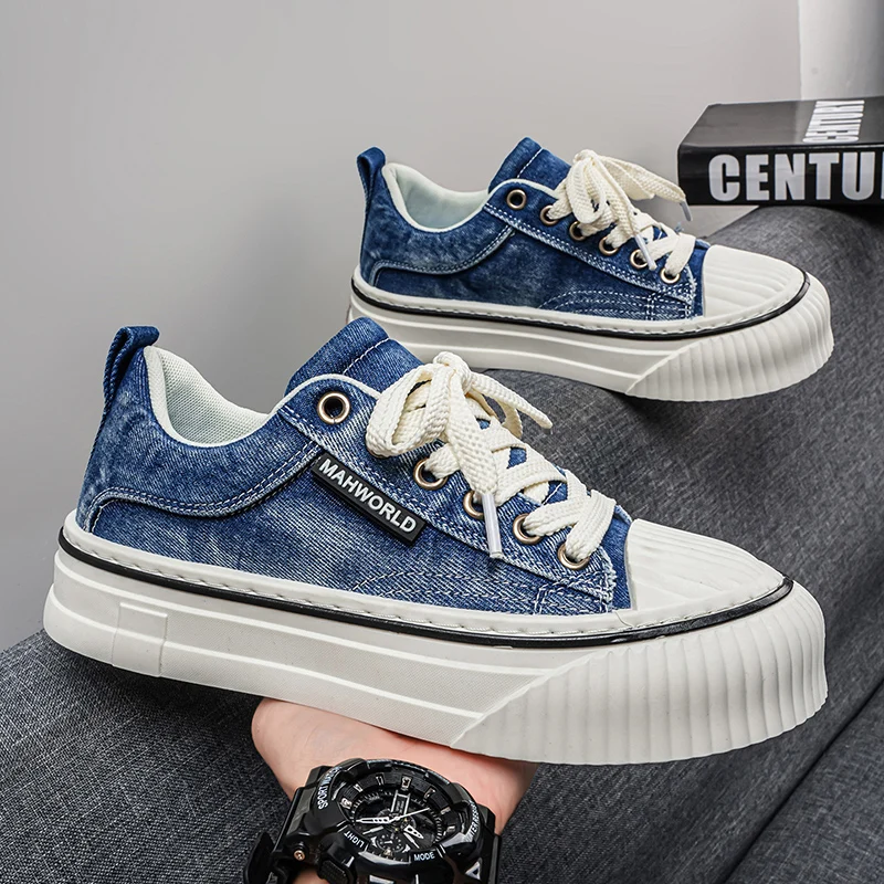 Lightweight Breathable Men Shoes New Canvas Shoes Comfortable Plus Size Wear Resistant Fashionable Men Casual Sneakers
