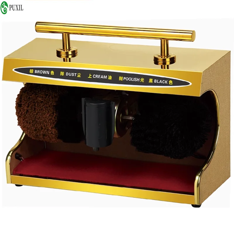 

Fully automatic shoe shining machine, hotel shopping mall lobby advertising, infrared induction dual motor vertical shoe oil shi