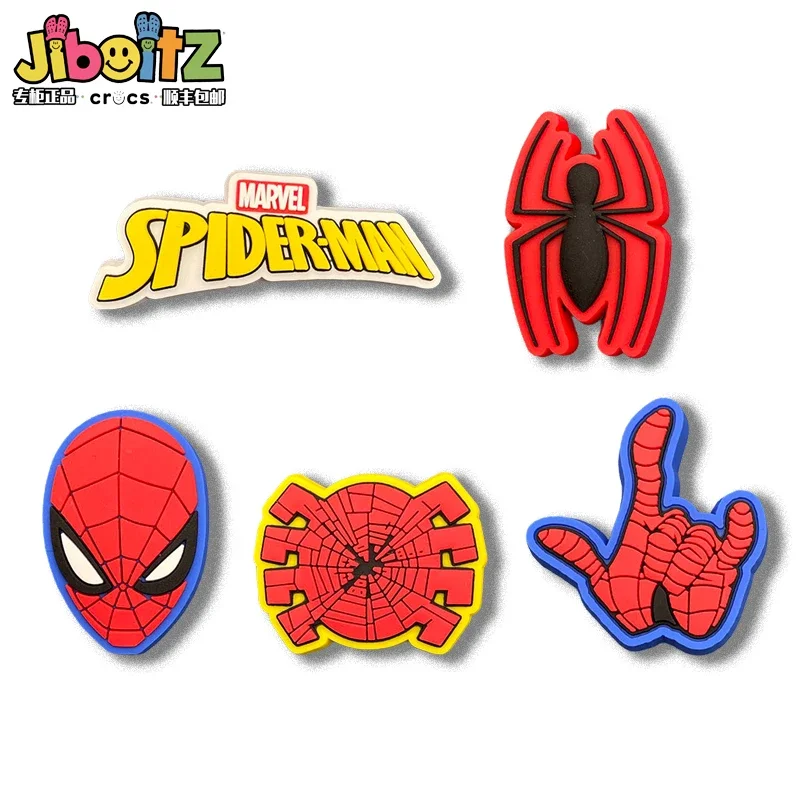 

Disney Spider-man Series PVC Shoe Charms for Women Gils Y2k Fashion Cute Bling Crystal Jibz Shoe Decorations Kid Gifts