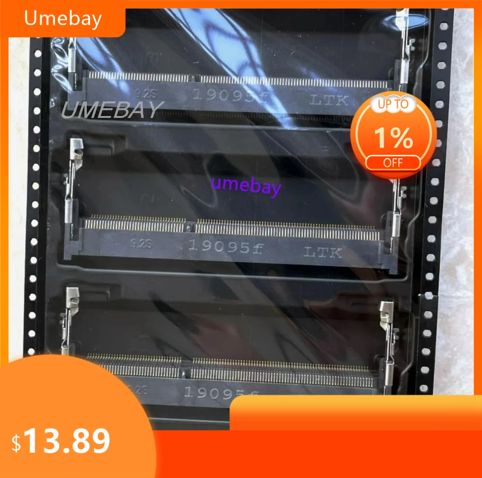 10  piece, integrated circuit. DDR3 memory slot holder 204P H9.2 forward reverse black
