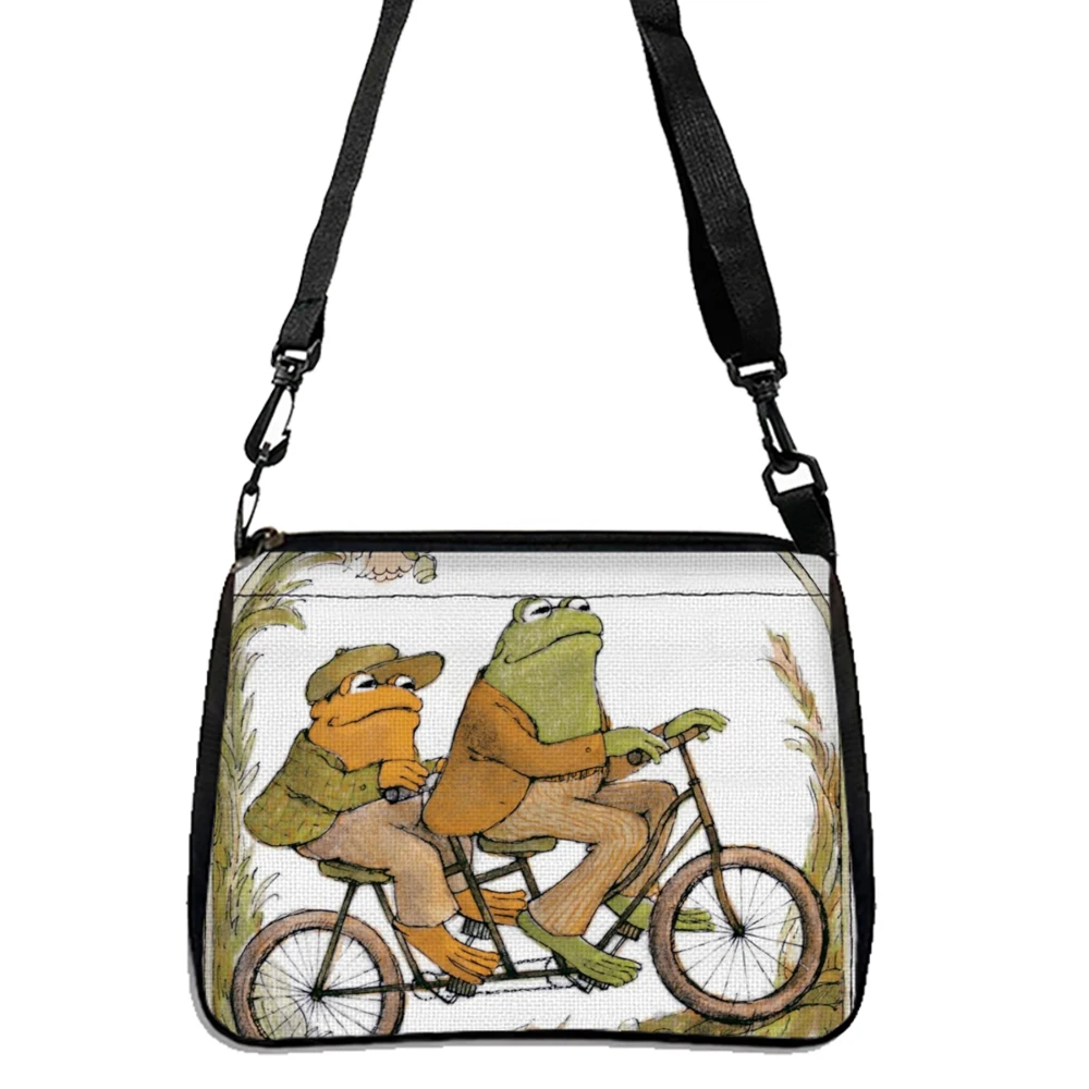 Sac à bandoulière imprimé grenouille dessin animé, sac initié léger, sac initié imprimé recto-verso 03/Casual 5.21