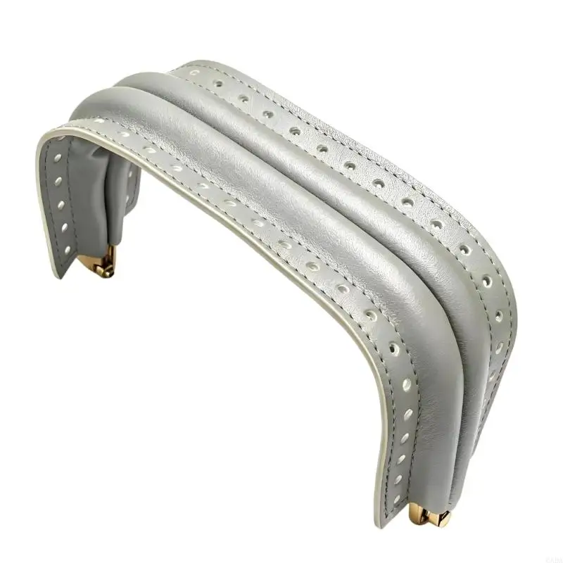Replacement Purse Frame Clasp for Bag Making, PU Leather Arched Opening Frame with Side Slots for Sewing Tasks 6XDA