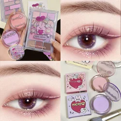 Taro Purple Eyeshadow Palette Peach Blusher Pearlescent Matte Makeup High Gloss Expanding Shadow Korean Cute Rabbit Cosmetics