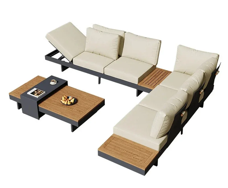 Outdoor sofa aluminum alloy rain and sun protection open-air combination furniture