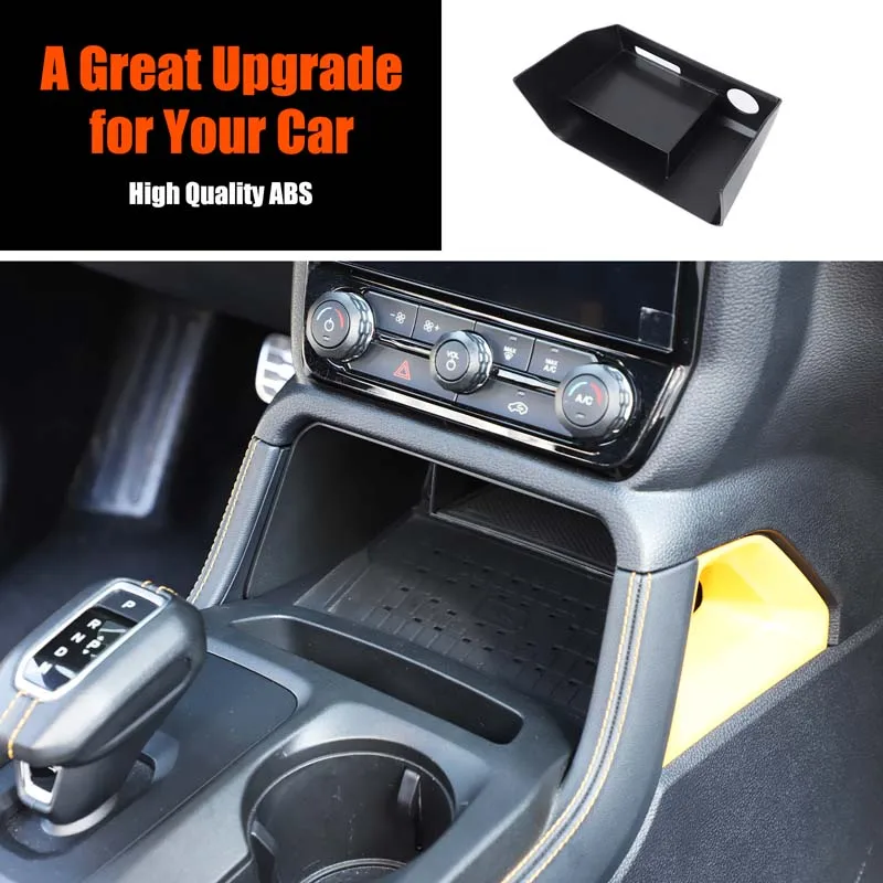 

1piece set ABS black For Ford Ranger T9 2023+ car central control storage box organizer car interior modification accessories
