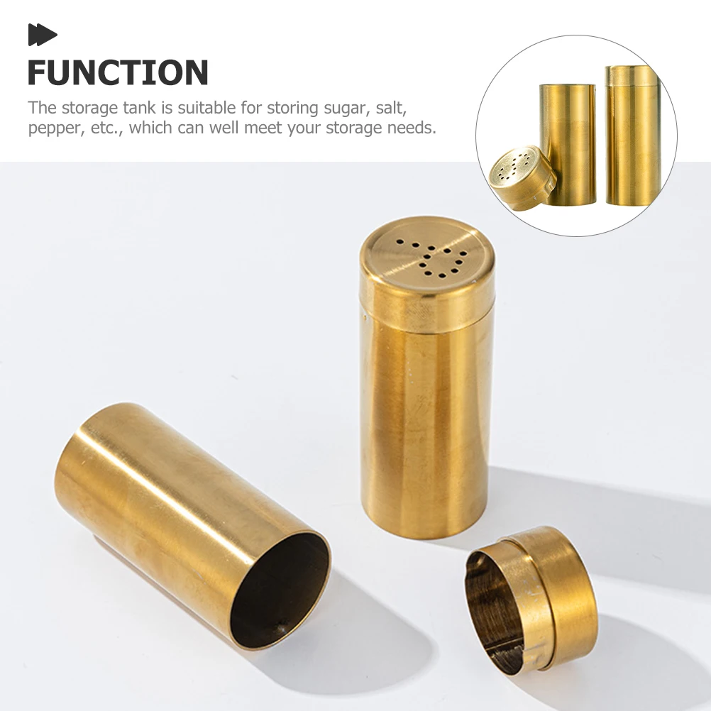 

2pcs Stainless Steel Seasoning Bottle Multipurpose Kitchen Condiment Containers For Salt Pepper Sugar Spice Jar Restaurant Home