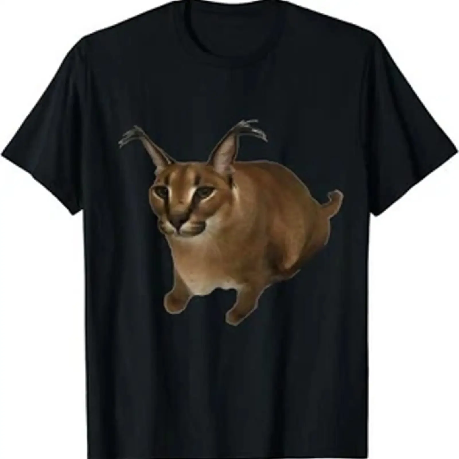 Nueva Camiseta Limitada con Diseño Divertido del Gato Floppa, para Amantes del Caracal, Estilo Vintage, Lavada, Elástica, Cómoda, Versátil, Unisex