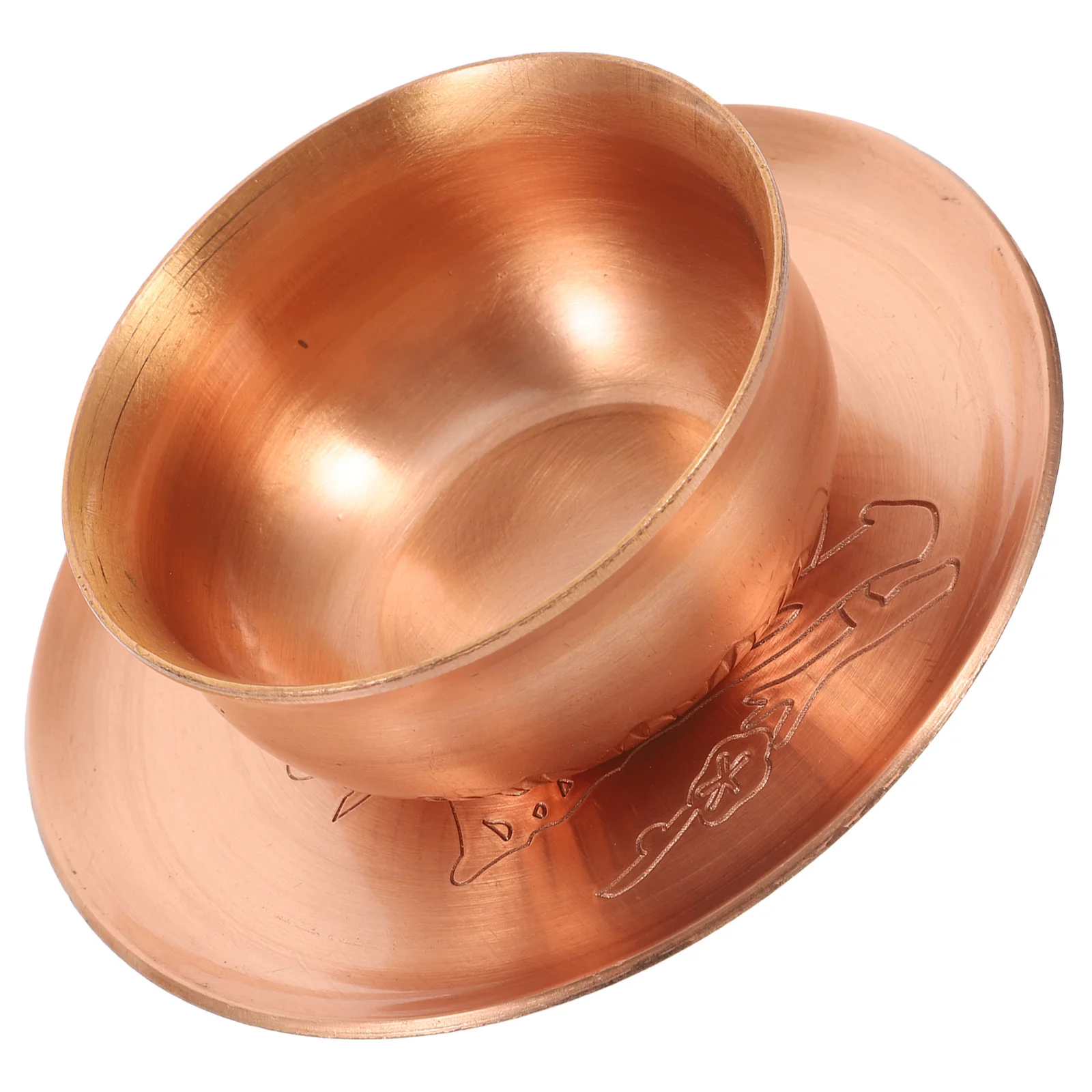 

Copper Offering Bowl Bowls Prayer Ritual Home Decor Household Tribute Vintage Chalice Food Bowl Purple Copper Polished