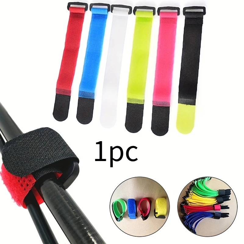 [Reusable Hook and Loop Cable Ties] 1pc Polyamide Reusable Hook and Loop Cable Ties with Anti-Slip