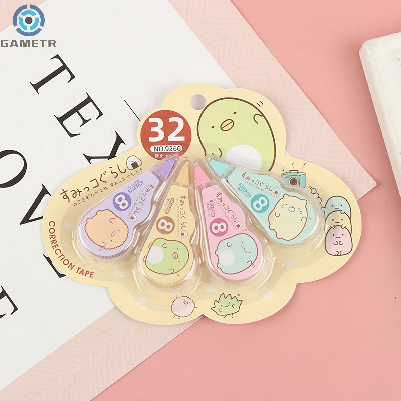 4pcs/pack Kawaii White Out Corrector Correction Tape Promotional Gift Stationery School Office Supply Gifts