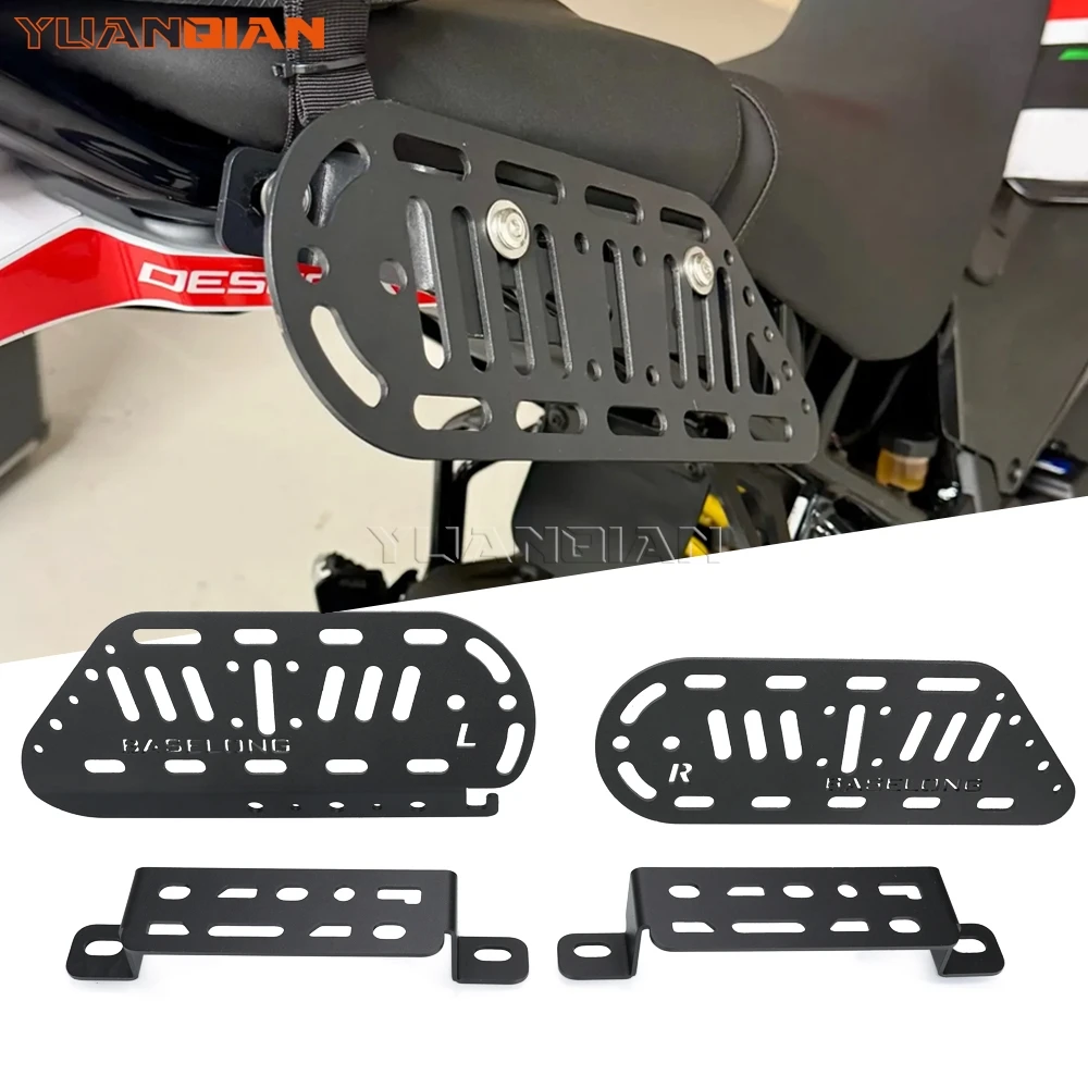 

DesertX Luggage Rack Side Bags For Ducati Desert X Rally 2022-2026 Rear Saddlebag Support Mounting Side Box Bracket Mount Holder
