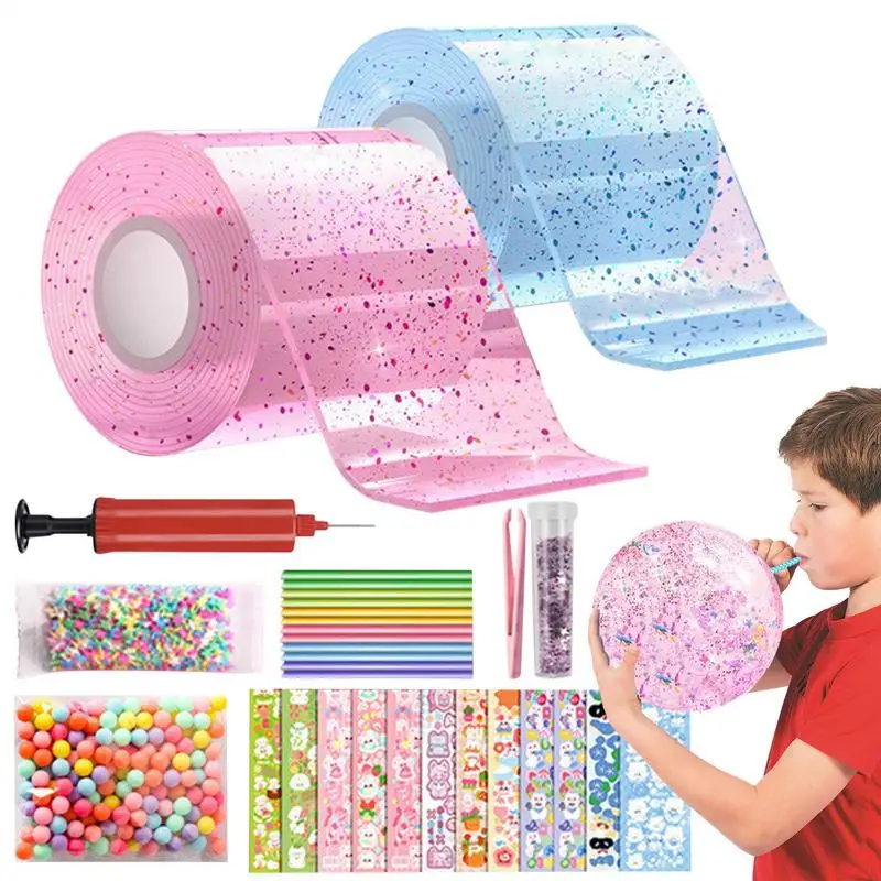 PET Nano Glue DIY Blow Bubble Nano Tape Nano Glue Double Sided Tape Nano Tape Sticky Ball Tape DIY Crafts Tape Toys Kids