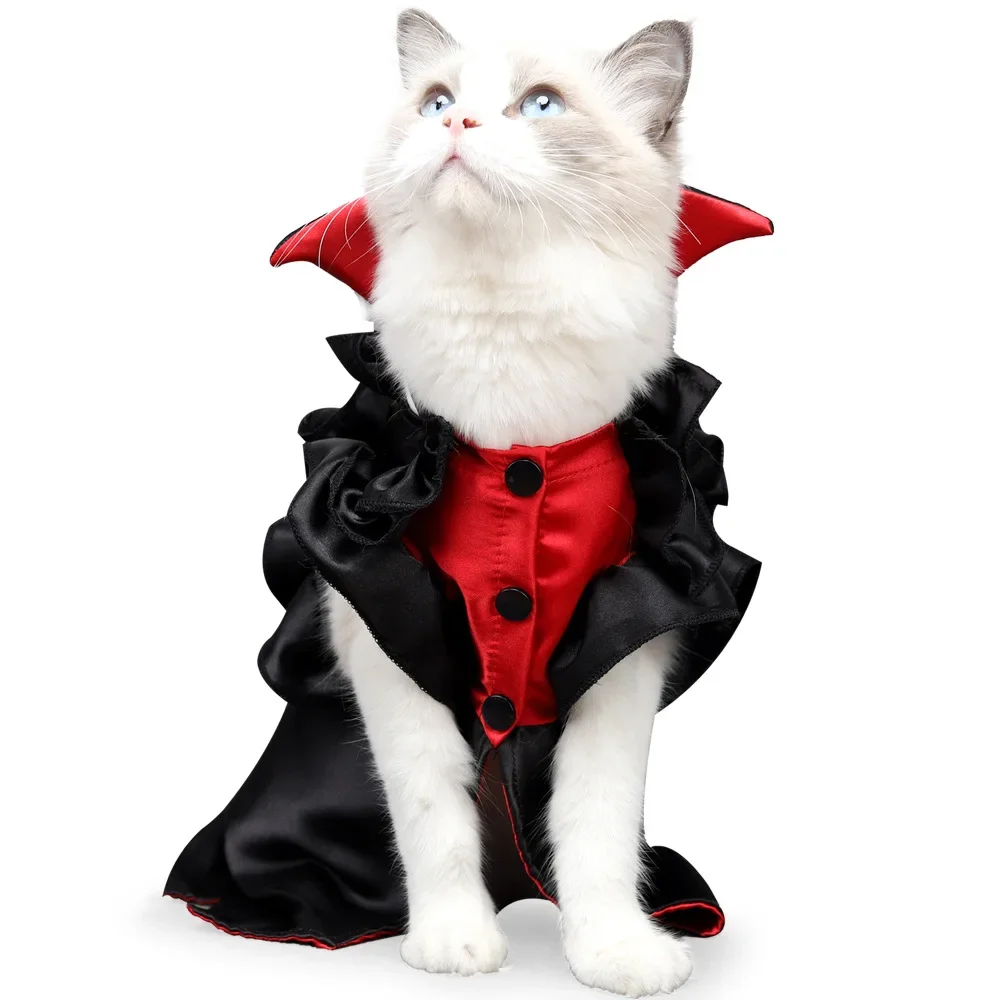 Halloween Pet Clothing Cat Funny Dress Cat Gift Dress Pet Party Vampire Crossdressing Cat Clothing