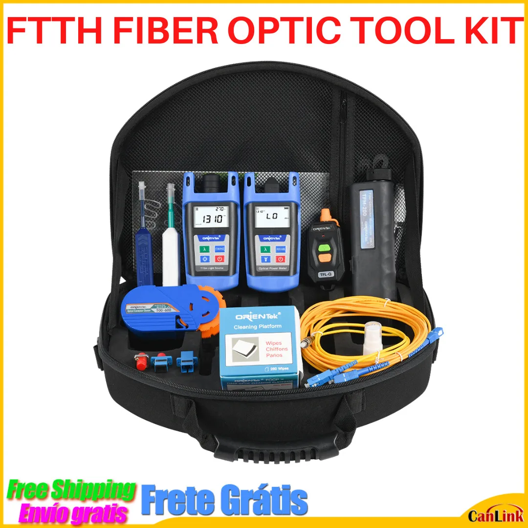 

Fiber Optic Tool Kit FTTH Loss Test ToolKit, Fiber Optic Power Meter Optical Light Source VFL OPM OLS , , Fiber Cleaver FTTH