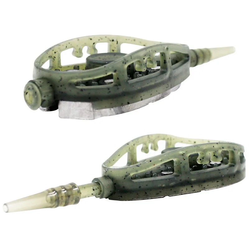 

Boat Shape Carp Fishing Bait Feeder Inline Weighted Anti-Bottom Bait Cage European Carp Fishing Gear Stable Direct Split Feeder