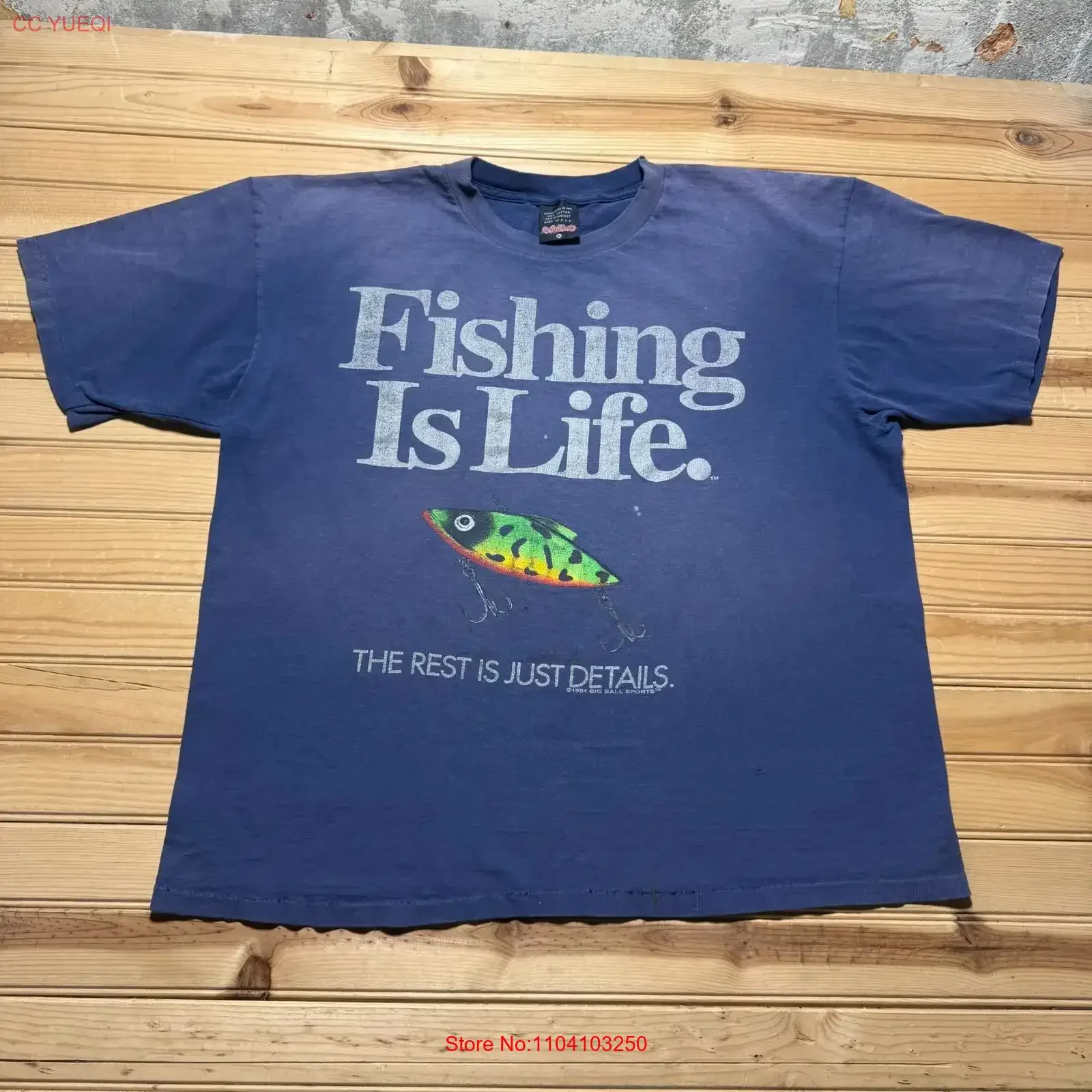 Vintage 1994 Fishing is Life The Rest Just Details T Shirt USA XL vintage Washed fashion Breathable Unisex Soft Stretched