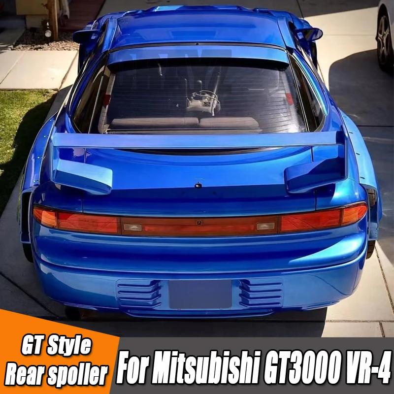 For Mitsubishi GT3000 VR4 GT-type Rear Trunk Lid Spoiler Fender Black Sports Modification Kit Real Carbon Fiber Rear spoiler