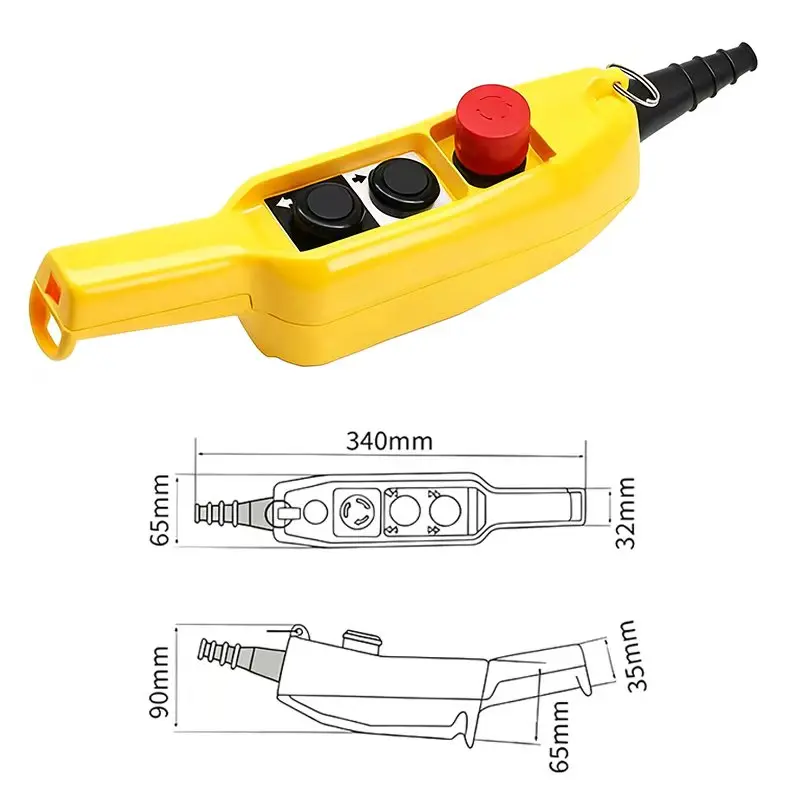 COB-61E PL-03D2 محطة التحكم في رافعة الرافعة الصناعية مفتاح بـزر دفع، مقاوم للماء IP65، سرعة واحدة/مزدوجة مع الطوارئ #4